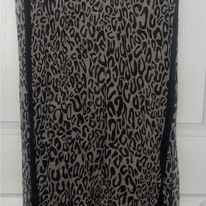 Rebecca Minkoff Leopard Print Scarf - Black and Gray